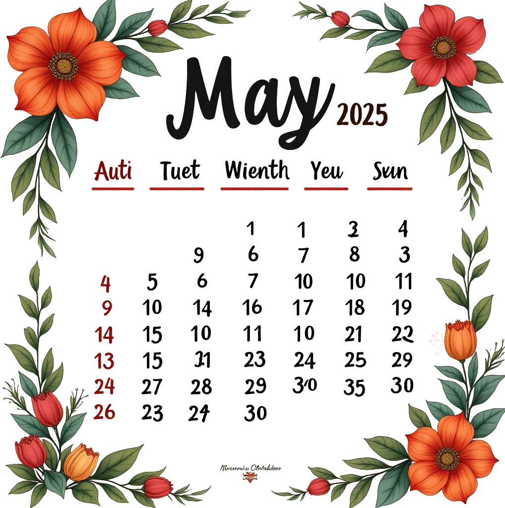 May 2025 Floral Calendar